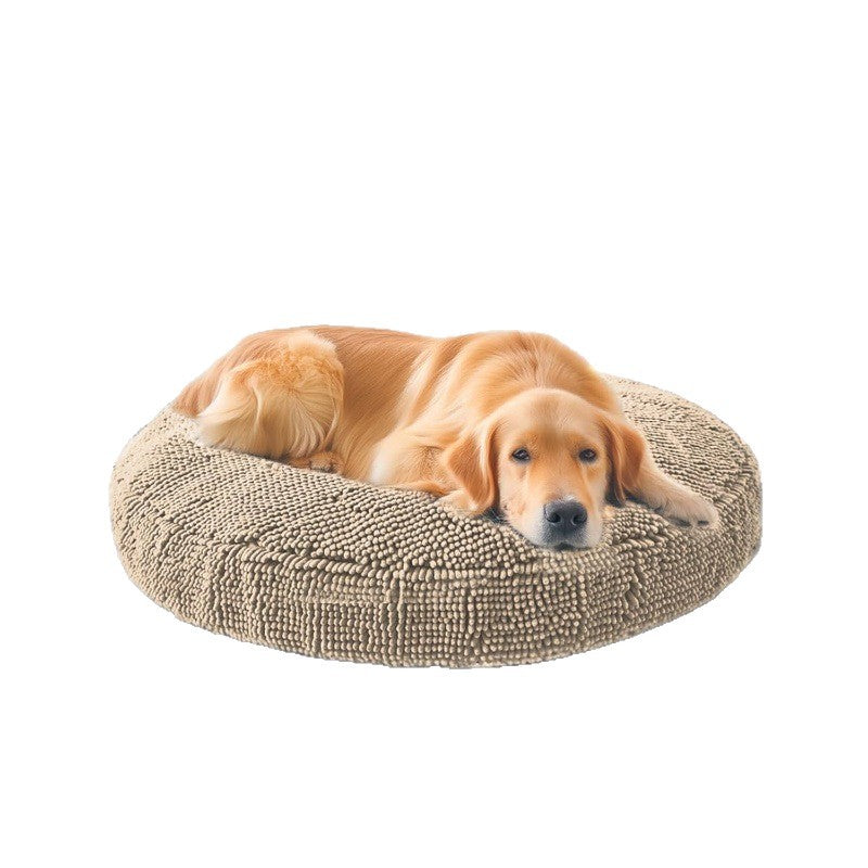 Chenille donutmand met slaapmat