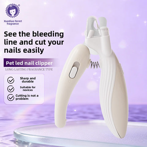LED Illuminated Pet Nail Clippers with Bloodline Visibility