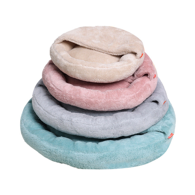 Ronde pluche mand voor hond en kat