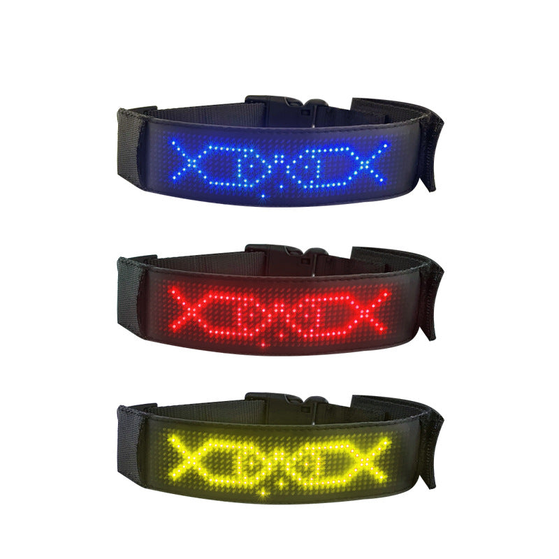 LED-halsband met tekstdisplay via APP