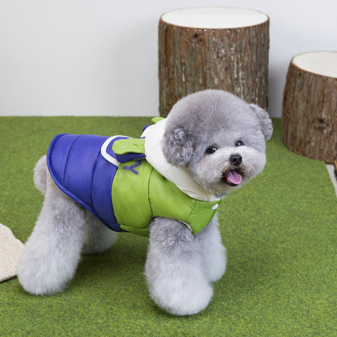 Katoenen winterjas met capuchon voor honden