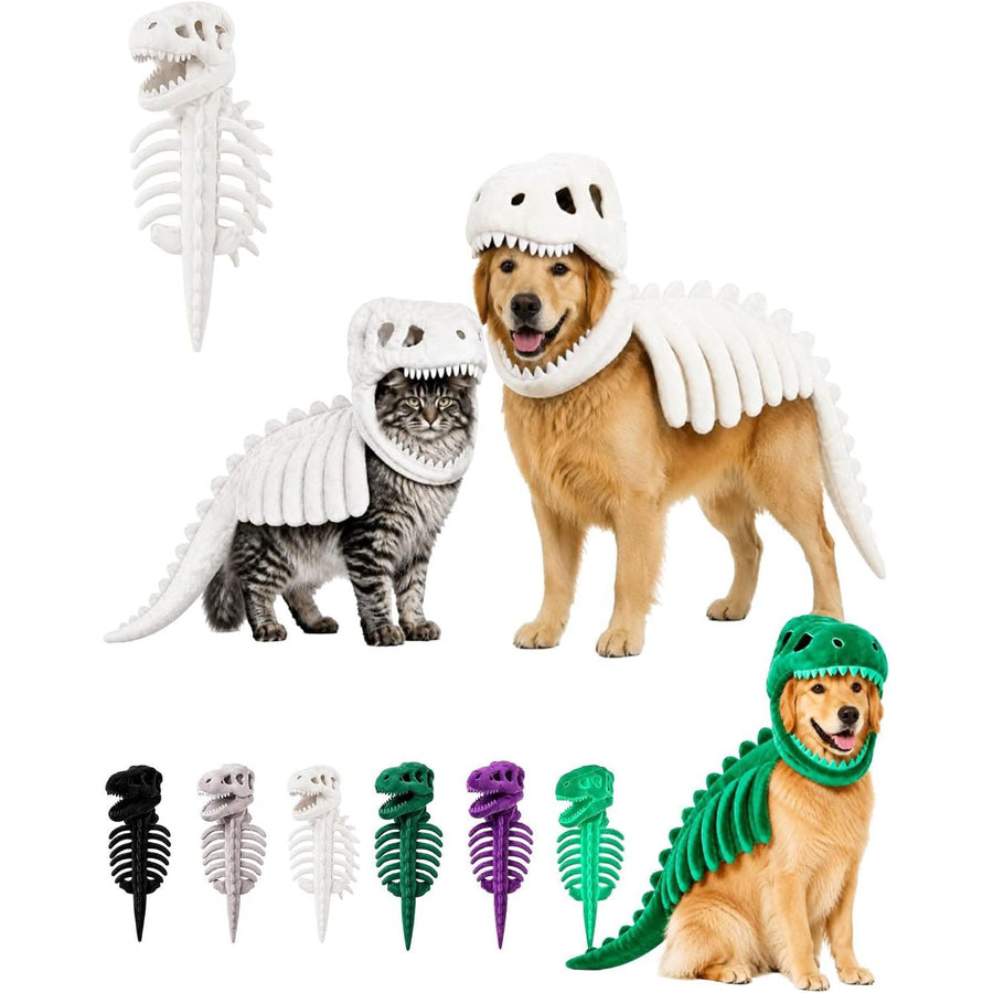 Kostuum met dinoskelet