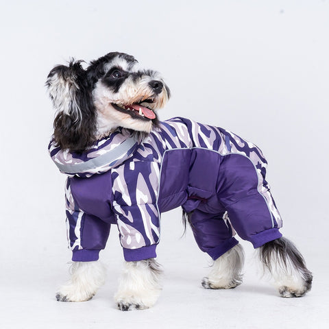 Gevoerde camouflagejas voor honden