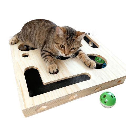 Houten krabplank met doolhof