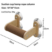Transparent Suction Cup Cat Bed with Climbing Frame