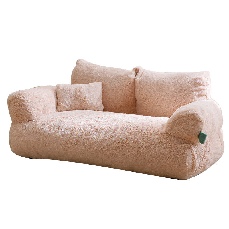 Warme flanellen kattenmand met ligkussen