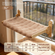 Transparent Suction Cup Cat Bed with Climbing Frame