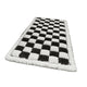 Pluche hondenmat met schaakbordprint