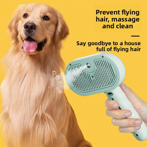 Pet Spray Grooming Brush – Removes Loose Fur for Dogs & Cats