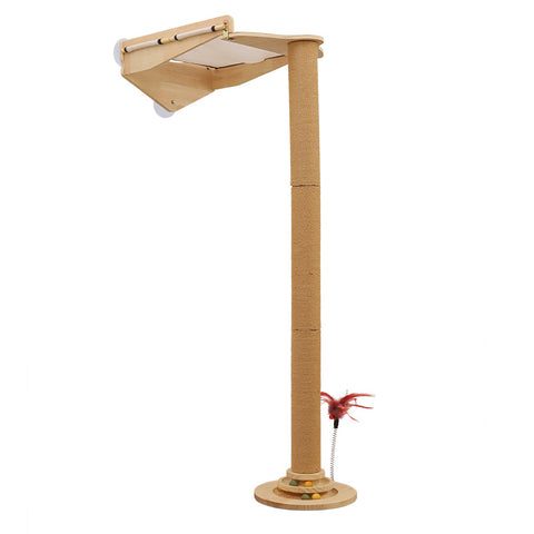 Verticale sisal krabpaal met klimrek