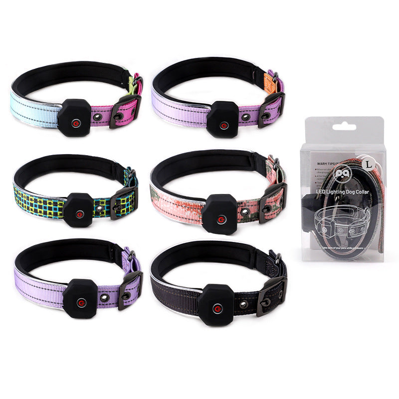 Oplaadbare LED-halsband met reflectie