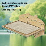 Transparent Suction Cup Cat Bed with Climbing Frame